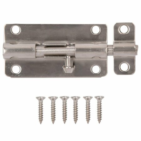 PROSOURCE Barrel Bolt Lockable 4In Ss SS-B04-PS